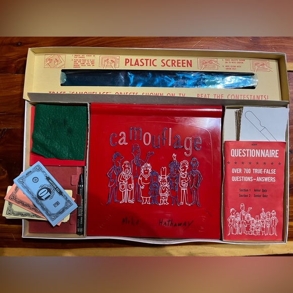 Vintage Camouflage TV Game of Fun Skill Perception #4009 Milton Bradley 1961 - Picture 2 of 7